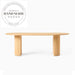 Elegant Modern Oblong Natural Wood Oval Pedestal Dining Table
