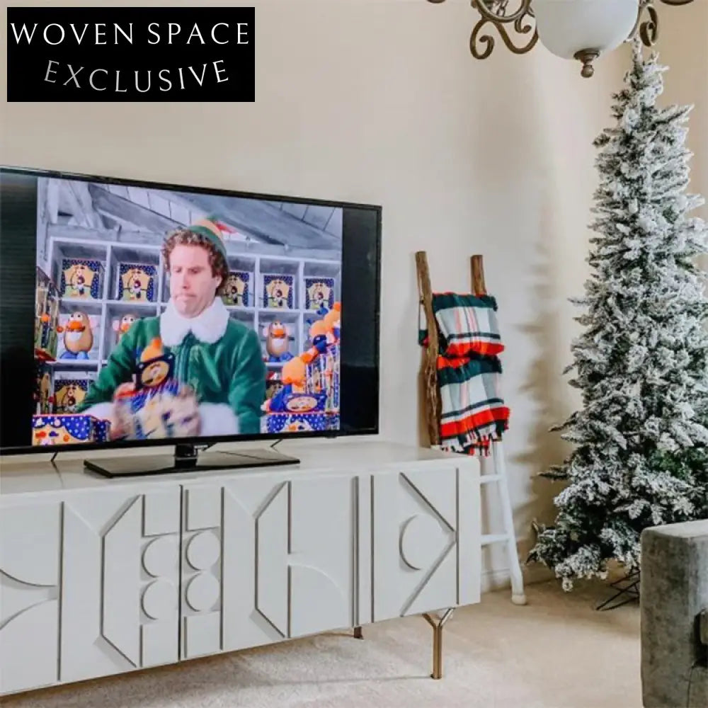 Elegant Modern Plywood Stainless Steel Sideboard TV Console Cabinet