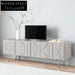 Elegant Modern Plywood Stainless Steel Sideboard TV Console Cabinet