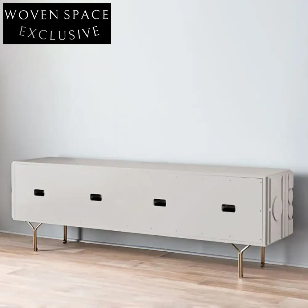 Elegant Modern Plywood Stainless Steel Sideboard TV Console Cabinet