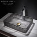 Elegant Modern Rectangular Tempered Glass Vessel Bathroom Sink for Contemporary Homes