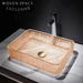 Elegant Modern Rectangular Tempered Glass Vessel Bathroom Sink for Contemporary Homes