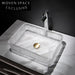 Elegant Modern Rectangular Tempered Glass Vessel Bathroom Sink for Contemporary Homes