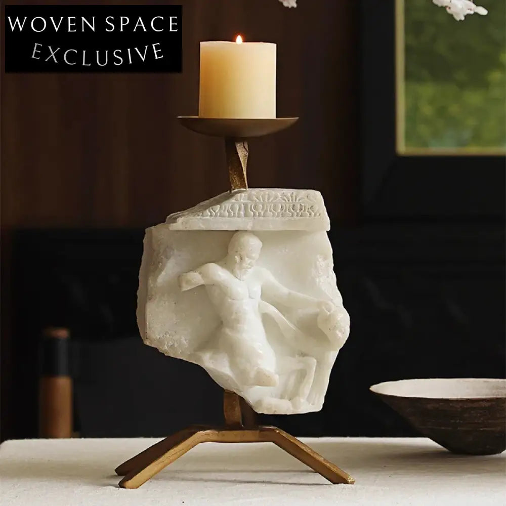 Elegant Modern Resin Iron Art Candle Holder for Dining Table Accent
