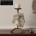 Elegant Modern Resin Iron Art Candle Holder for Dining Table Accent