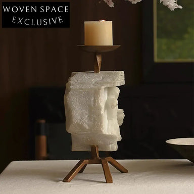 Elegant Modern Resin Iron Art Candle Holder for Dining Table Accent