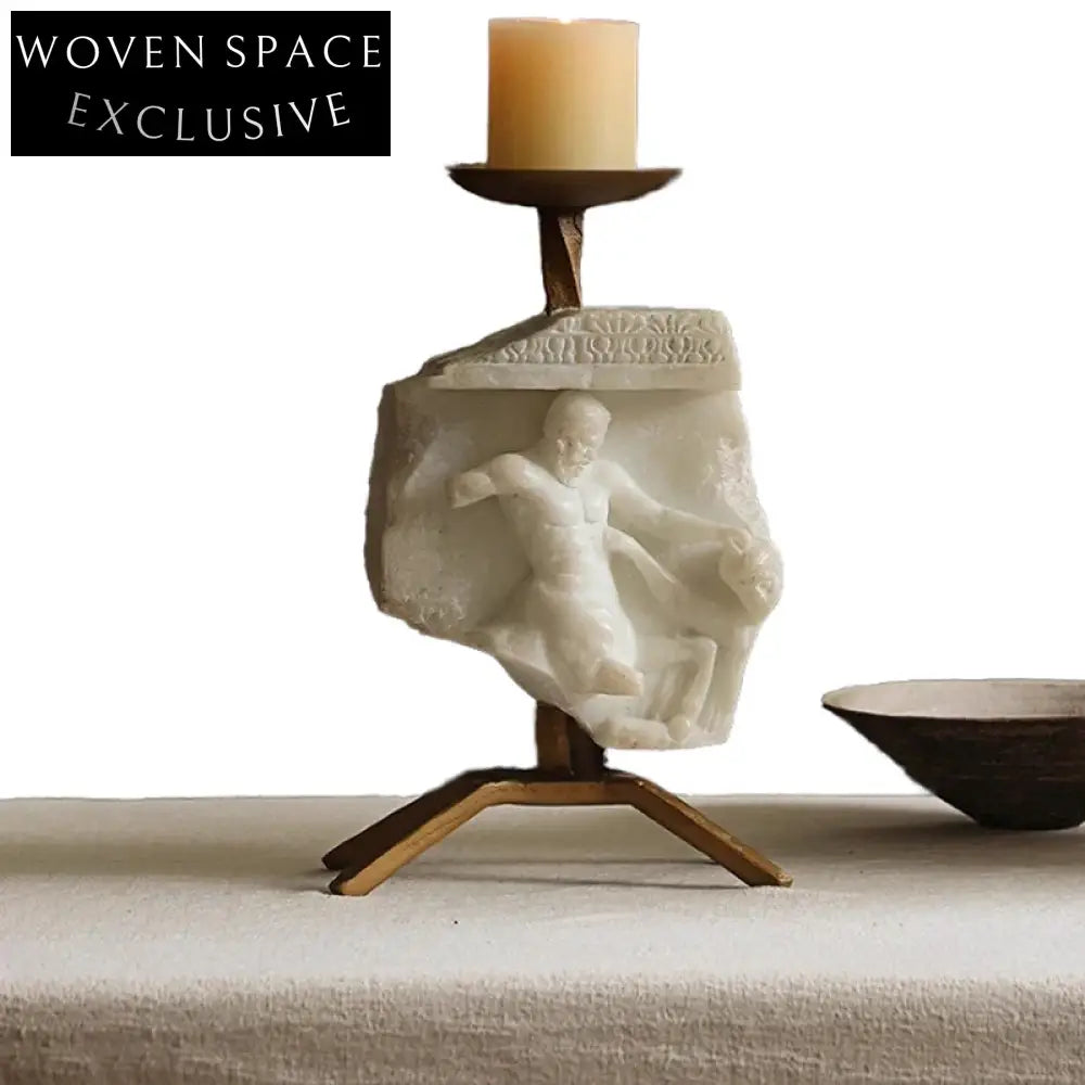 Elegant Modern Resin Iron Art Candle Holder for Dining Table Accent