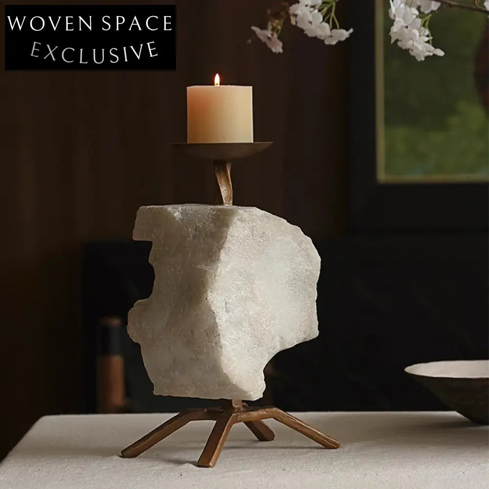 Elegant Modern Resin Iron Art Candle Holder for Dining Table Accent