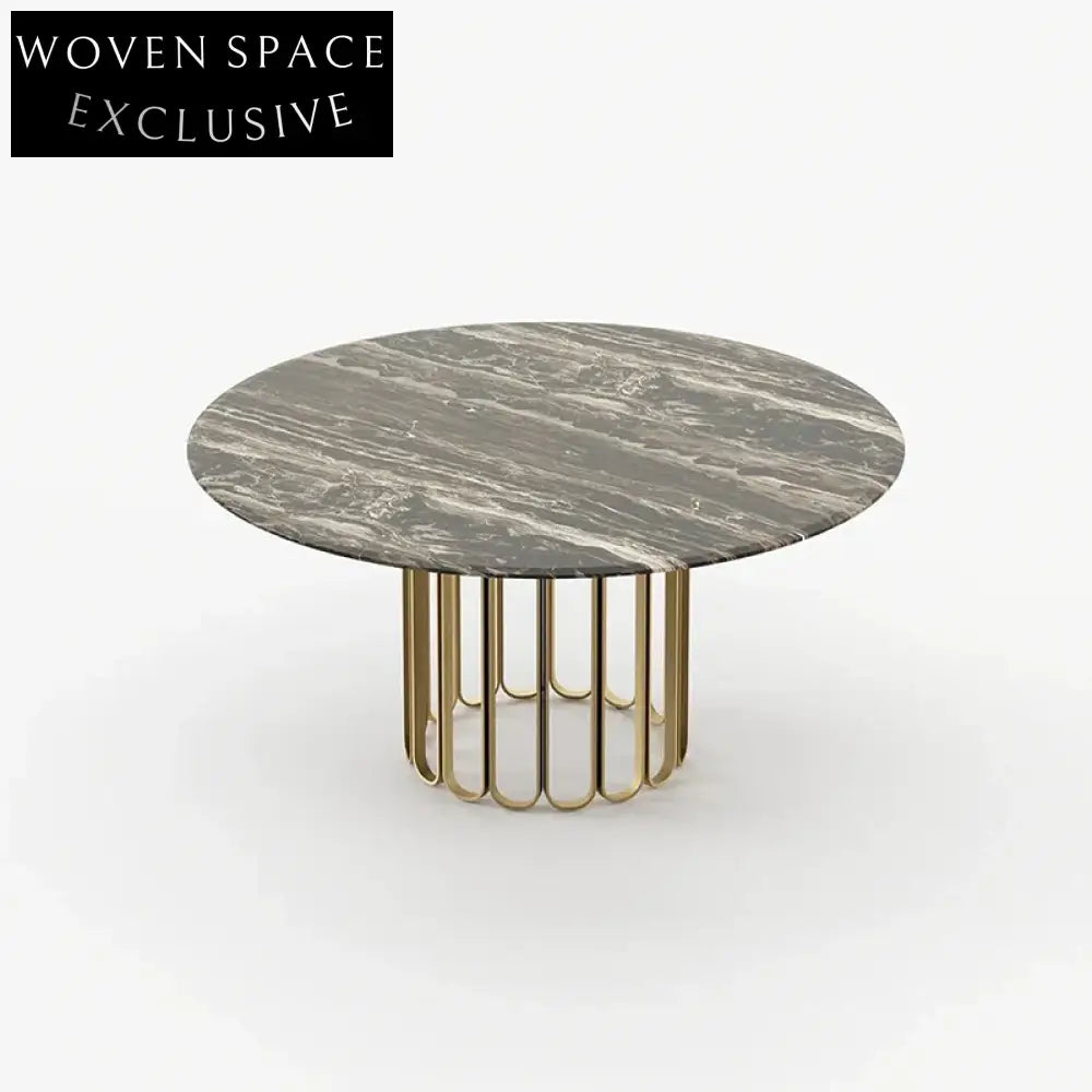 Elegant Modern Round Dining Table with Marble, Glass or Wood Top
