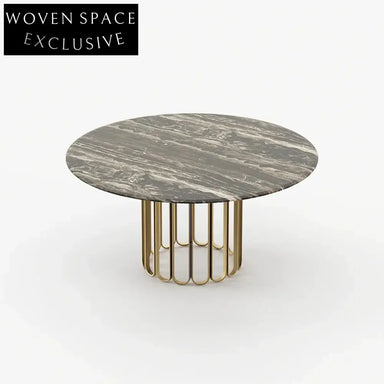 Elegant Modern Round Dining Table with Marble, Glass or Wood Top