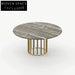 Elegant Modern Round Dining Table with Marble, Glass or Wood Top