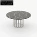 Elegant Modern Round Dining Table with Marble, Glass or Wood Top