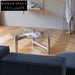 Elegant Modern Round Glass Coffee Table with Stainless Steel Base