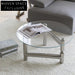Elegant Modern Round Glass Coffee Table with Stainless Steel Base
