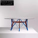 Elegant Modern Round Glass Top Dining Table with Solid Wood Base