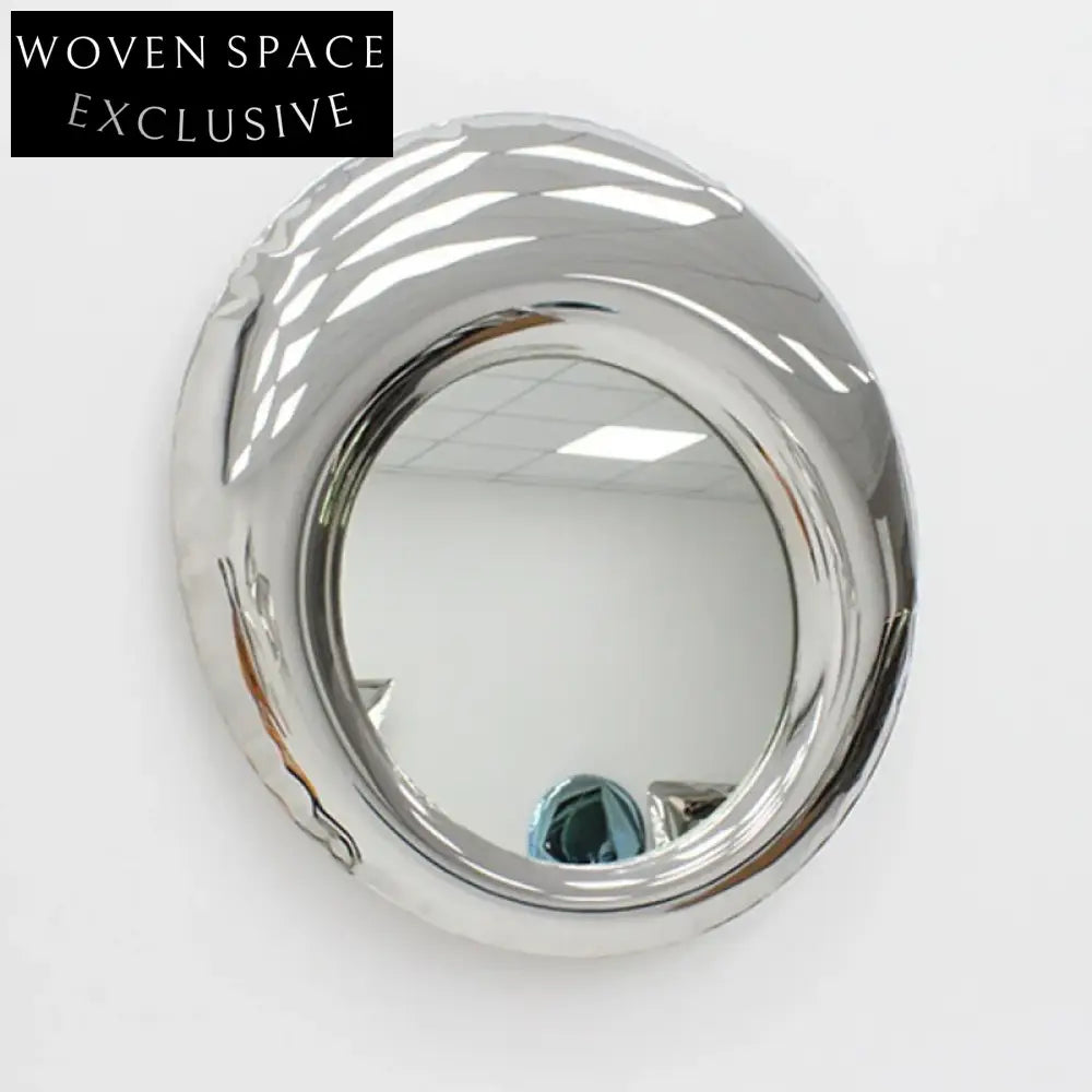 Elegant Modern Round Metal Wall Mirror for Luxury Home Decor