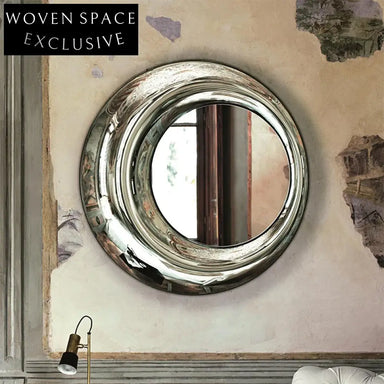 Elegant Modern Round Metal Wall Mirror for Luxury Home Decor