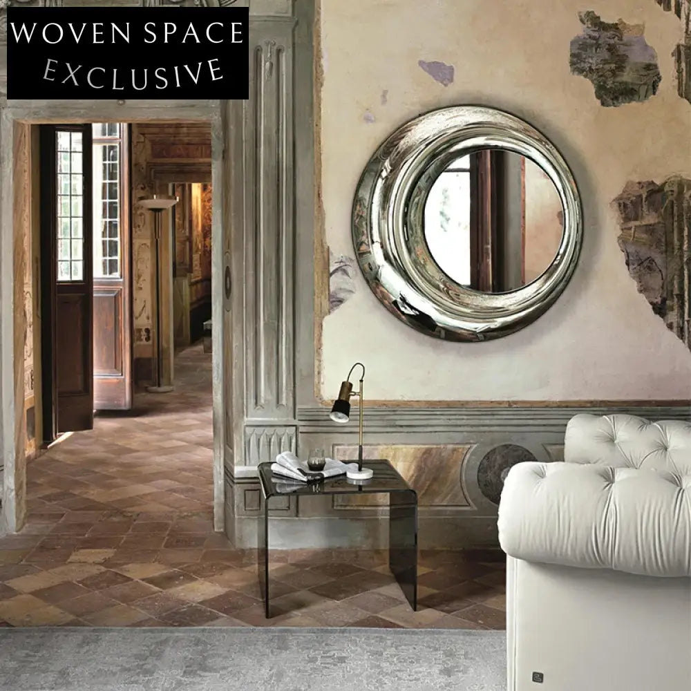 Elegant Modern Round Metal Wall Mirror for Luxury Home Decor