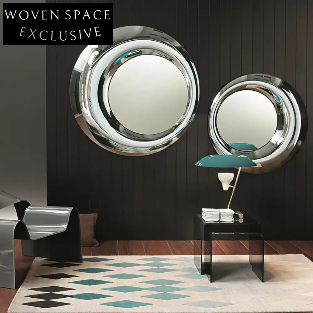 Elegant Modern Round Metal Wall Mirror for Luxury Home Decor