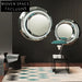 Elegant Modern Round Metal Wall Mirror for Luxury Home Decor