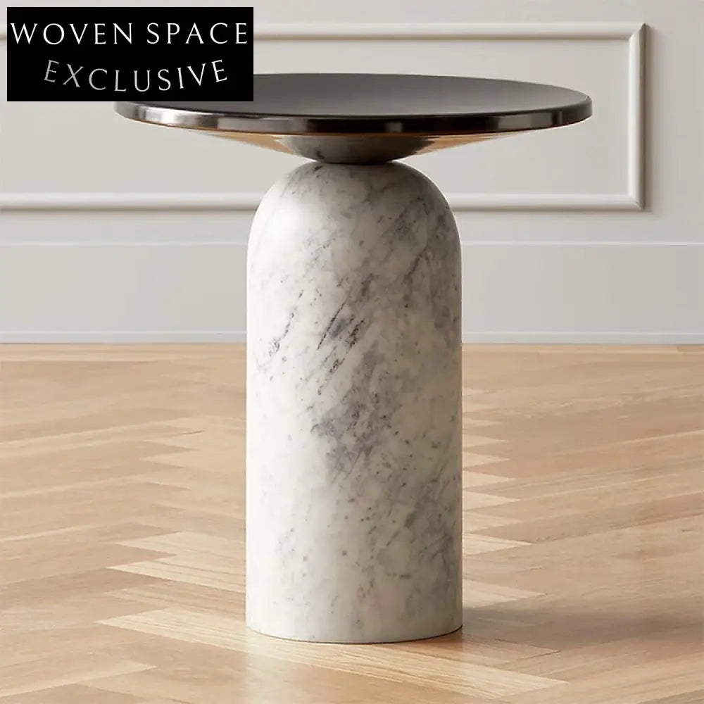 Elegant Modern Round Natural Marble Coffee Table for Living Room ...