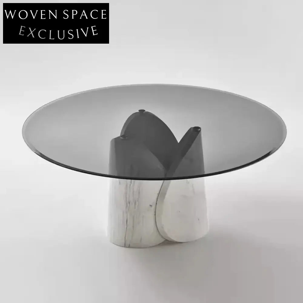 Elegant Modern Round Stalinite Marble Dining Table for Contemporary Homes