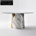 Elegant Modern Round Stalinite Marble Dining Table for Contemporary Homes