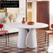 Elegant Modern Round Stalinite Marble Dining Table for Contemporary Homes