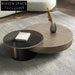 Elegant Modern Round Tempered Glass Stainless Steel Nesting Coffee Tables