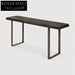 Elegant Modern Solid Oak Wood Top Stainless Steel Console Entryway Table