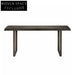 Elegant Modern Solid Oak Wood Top Stainless Steel Console Entryway Table