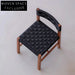 Elegant Modern Solid Teak Wood Rattan Arm Dining Chair for Living Room