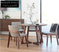 Elegant Modern Solid Walnut Wood Round 6-Seat Dining Table