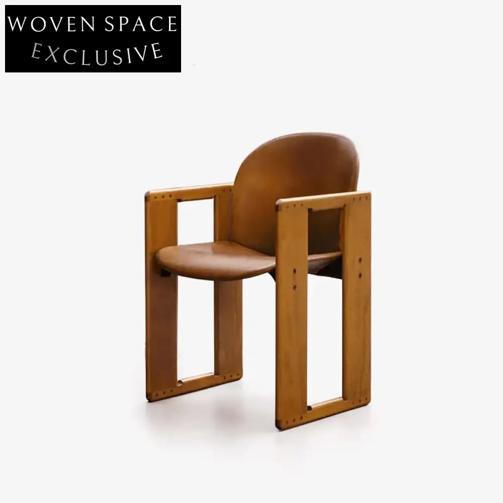 Elegant Modern Solid Wood Arch Back Armchair for Coffee or Dining