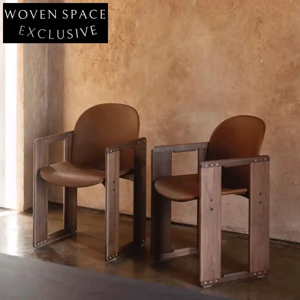 Elegant Modern Solid Wood Arch Back Armchair for Coffee or Dining