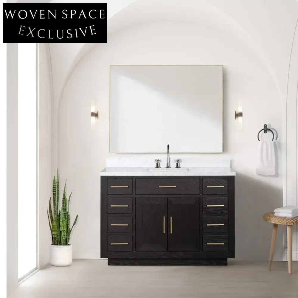 Elegant Modern Solid Wood Bathroom Vanity Cabinet Combo with Soft-Close Drawers