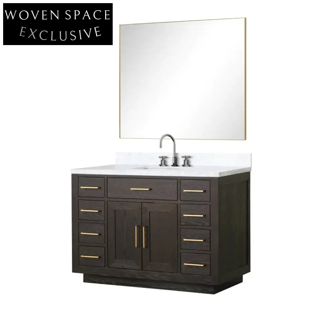 Elegant Modern Solid Wood Bathroom Vanity Cabinet Combo with Soft-Close Drawers