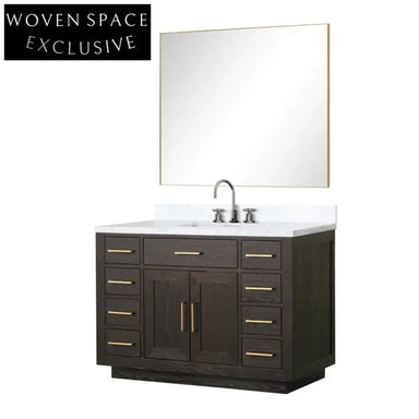 Elegant Modern Solid Wood Bathroom Vanity Cabinet Combo with Soft-Close Drawers