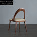 Elegant Modern Solid Wood Dining Chair with Open Oval Back Design