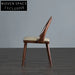 Elegant Modern Solid Wood Dining Chair with Open Oval Back Design