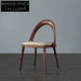 Elegant Modern Solid Wood Dining Chair with Open Oval Back Design