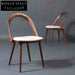 Elegant Modern Solid Wood Dining Chair with Open Oval Back Design