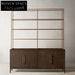 Elegant Modern Solid Wood Display Cabinet Console Sideboard Bookcase for Living Room