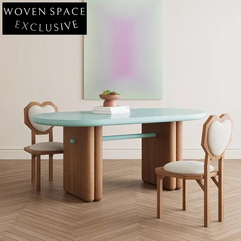 Elegant Modern Solid Wood Fabric Heart-Back Dining Chair for Dining Room