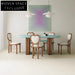 Elegant Modern Solid Wood Fabric Heart-Back Dining Chair for Dining Room