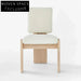 Elegant Modern Solid Wood Fabric High-Back Dining Chair for Home & Restaurant
