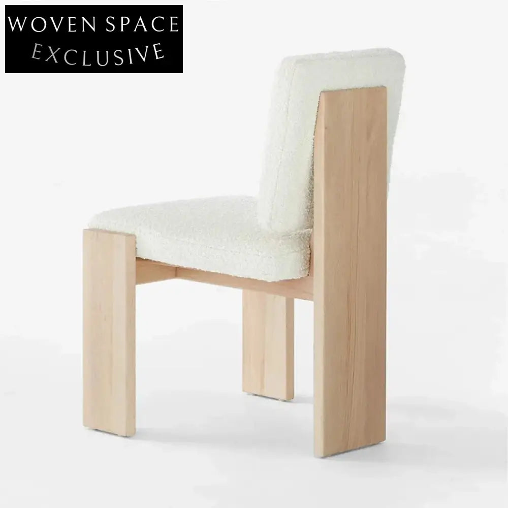 Elegant Modern Solid Wood Fabric High-Back Dining Chair for Home & Restaurant