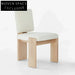 Elegant Modern Solid Wood Fabric High-Back Dining Chair for Home & Restaurant