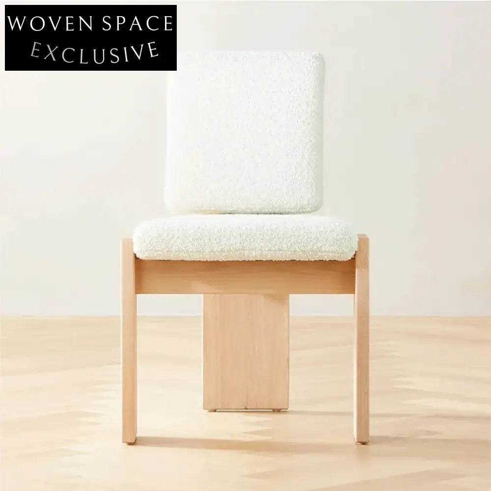 Elegant Modern Solid Wood Fabric High-Back Dining Chair for Home & Restaurant