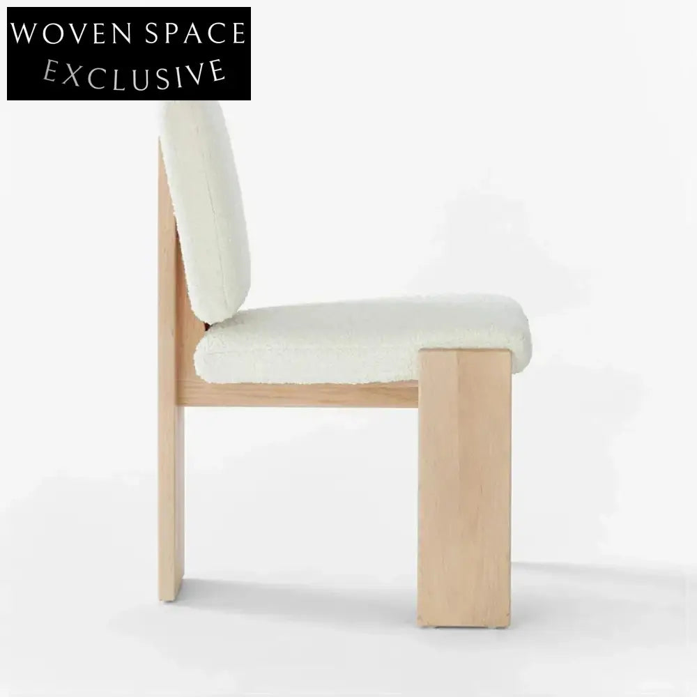 Elegant Modern Solid Wood Fabric High-Back Dining Chair for Home & Restaurant